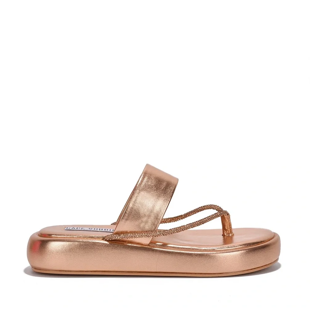 Rose gold rhinestoned sandal - Picture 4 of 4